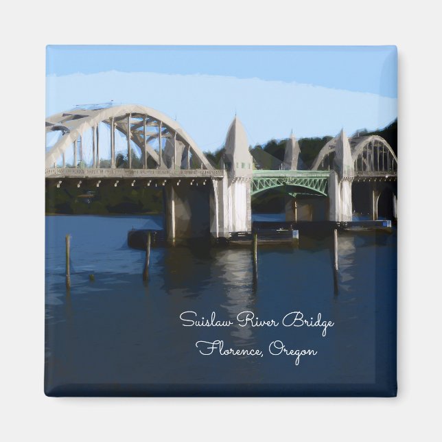 Florence Oregon Suislaw River Bridge Magnet (Framsidan)