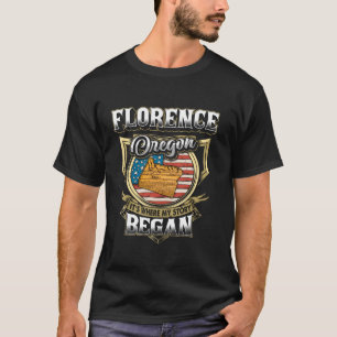 Florence Oregon USA flagga 4:e juli Långärmad T Shirt