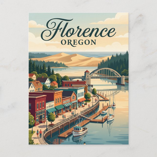 Florence, Oregon Vykort (Framsida)