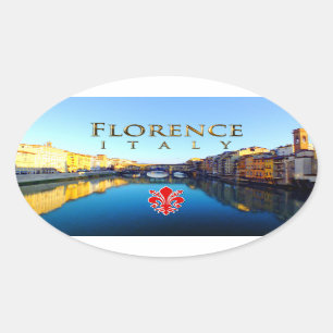 Florence - Ponte Vecchio Ovalt Klistermärke