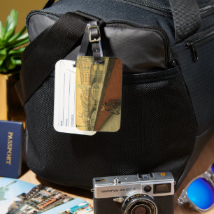 Florence Ponte Vecchio Vintage Photo Luggage Tag Bagagebricka