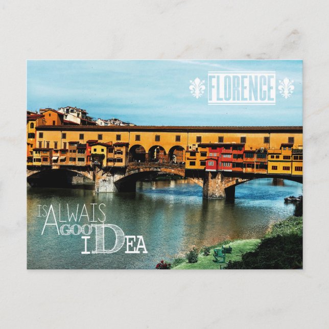 Florence Postcard - Cartolina Firenze Vykort (Framsida)