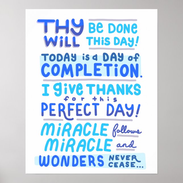 Florence Scovel Shinn Affirmation Miracle Poster (Framsidan)