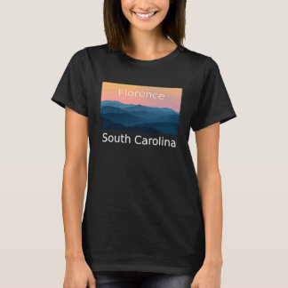 Florence South Carolina Bergssolnedgång hemstad T Shirt