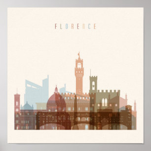 Florence stadshorisont för italien poster