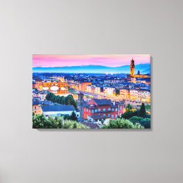 Florence sunset, Italien Canvastryck