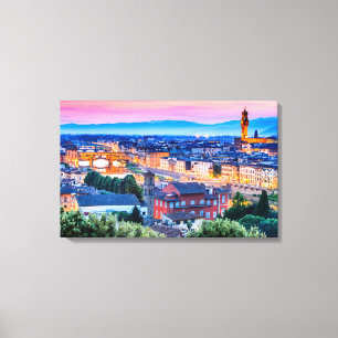 Florence sunset, Italien Canvastryck