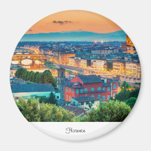 Florence sunset, Italien Magnet