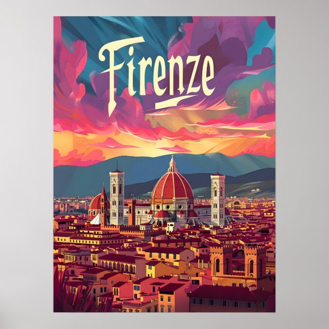 Florence Sunset Poster (Framsidan)