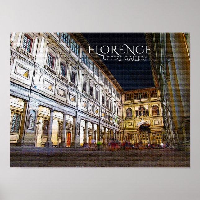Florence, Uffizi Gallery Poster (Framsidan)
