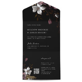 Florence Wedding-inbjudan med QR-OSA