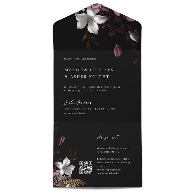 Florence Wedding-inbjudan med QR-OSA (Skapare uppladdad)