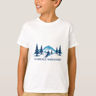 Florence Wisconsin Ski Resort Skiing Skier T Shirt