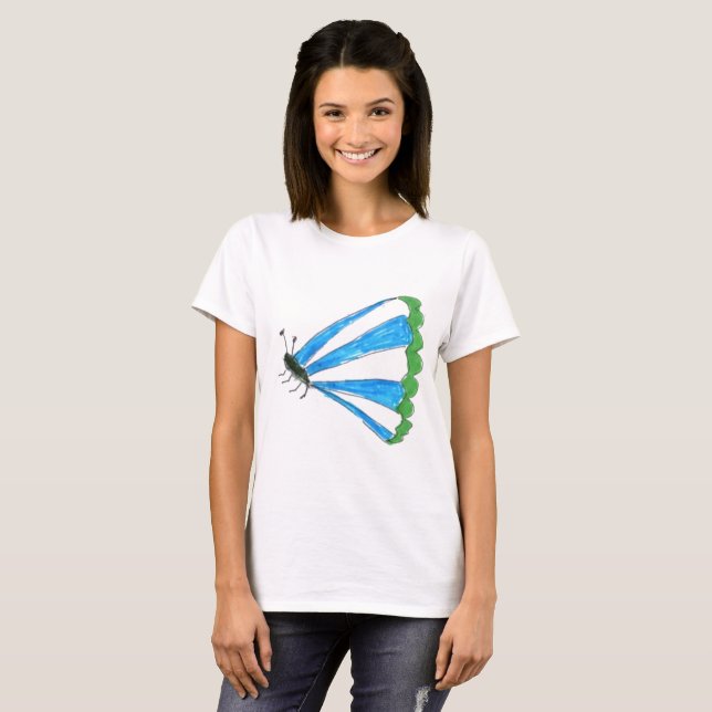 Florence Womans Basic White Tee-Shirt T-shirt (Hel framsida)