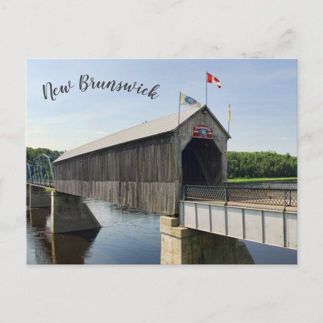 Florenceville Bridge New Brunswick Kanada Vykort (Framsida)