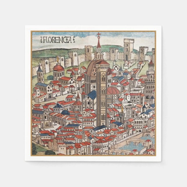 Florencia 1493 cocktailparty servetter (Framsidan)