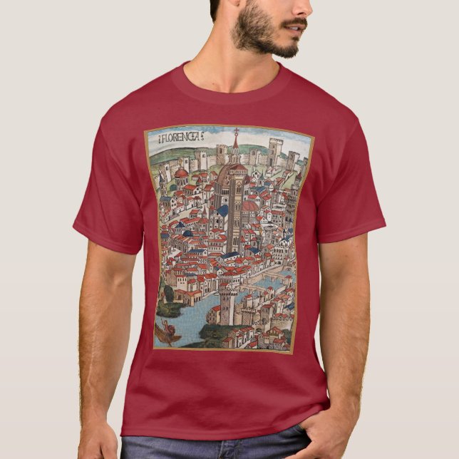 Florencia 1493 Italien Manar lert Shirt T (Framsida)
