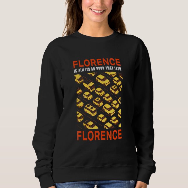 Florens är en timme från Florence Traffic Ita T Shirt (Framsida)