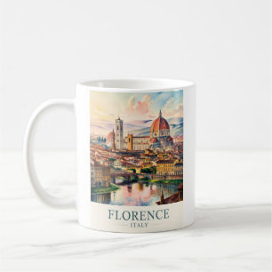 Florens Duomo-katedralen Akvarell Italien Resa Kaffemugg