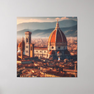 Florens Duomo Santa Maria del Fiore Italien Resa Canvastryck