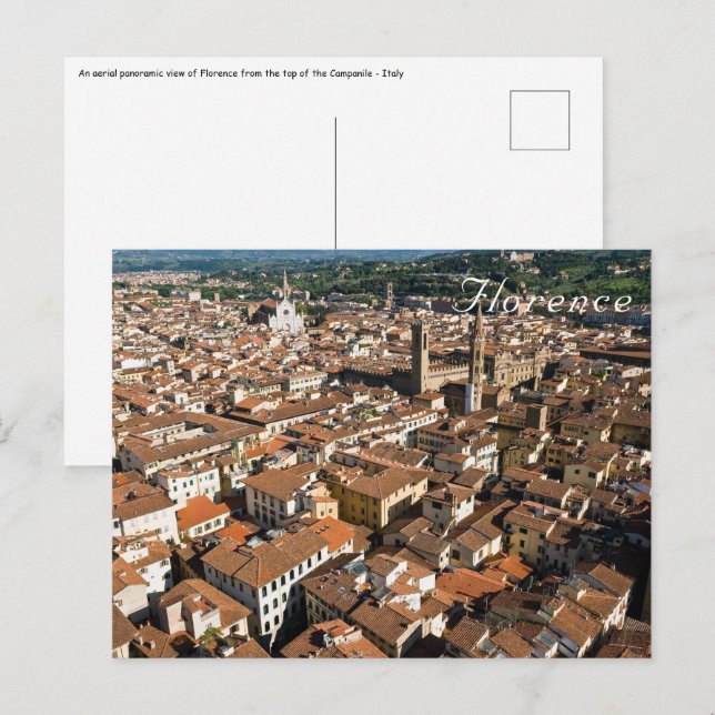 Florens från toppen av Campanile - Italien Vykort (Fram/baksida)