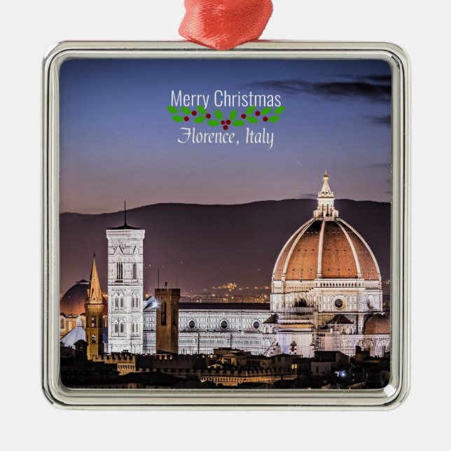 Florens, Italien cityscape-foto Julgransprydnad Metall (Framsidan)
