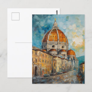 Florens, Italien Duomo OLJEMÅLNING STIL Vykort