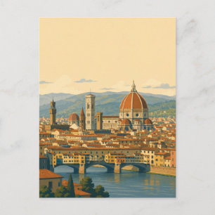 Florens Italien Duomo Vintage Resa Vykort