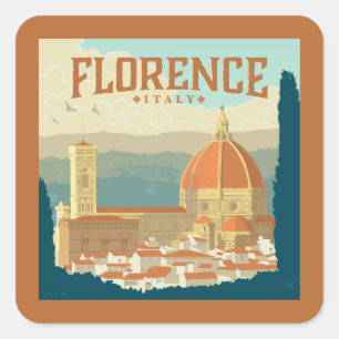 Florens, Italien Fyrkantigt Klistermärke