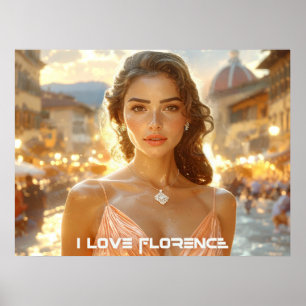 FLORENS - ITALIEN - JAG ÄLSKAR FLORENS POSTER