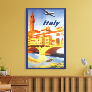 Florens Italien Ponte Vecchio Bridge Vintage Resa Canvastryck