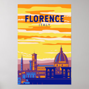 Florens Italien Resa Konst Vintage Poster