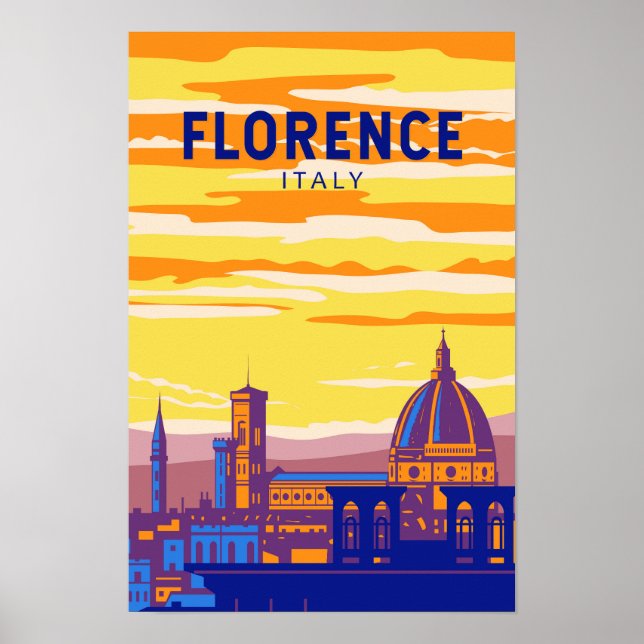 Florens Italien Resa Konst Vintage Poster (Framsidan)