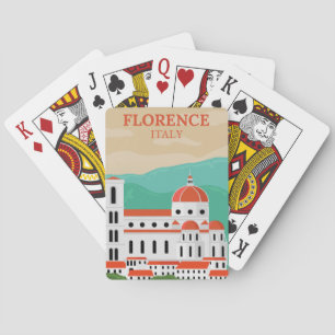 Florens Italien Spelkort Däck Vintage Resa