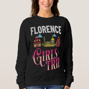 Florens Italien Stadstripp Panorama Kartor Resa T Shirt