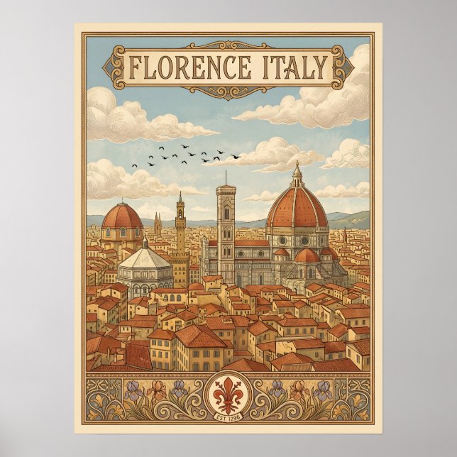Florens Italien Vintage Resa Poster (Framsidan)