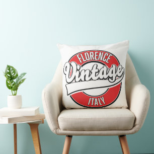 Florens Italien vintage stil logotyp Kudde