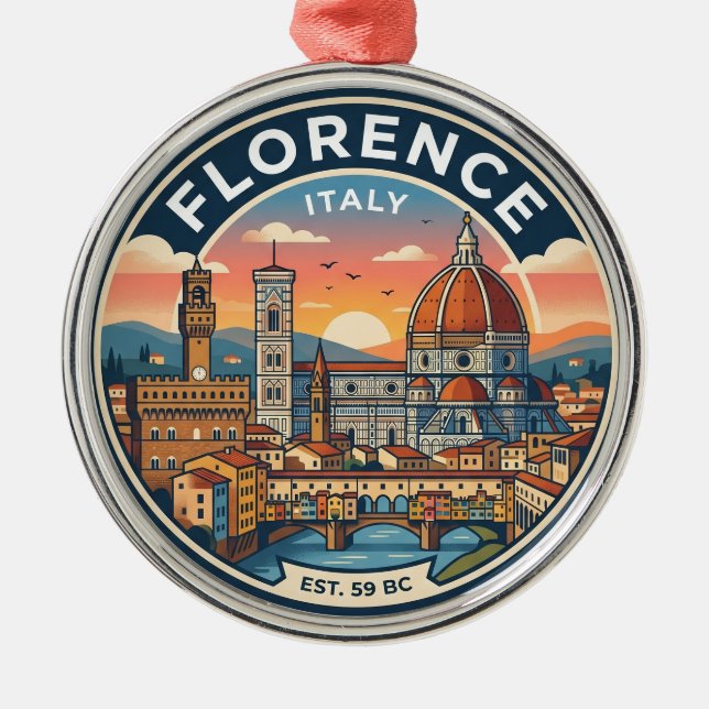 Florens Siluett Italien Julgransprydnad Metall (Framsidan)