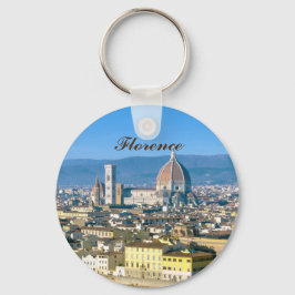 Florens stadsbild med Duomo-katedralen Nyckelring