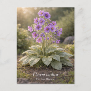 Florens tardiva The Sene Blommaren Botanisk Vykort
