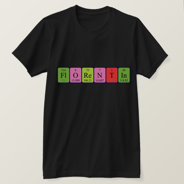 Florentin Periodisk bord namn-skjorta T Shirt (Design framsida)