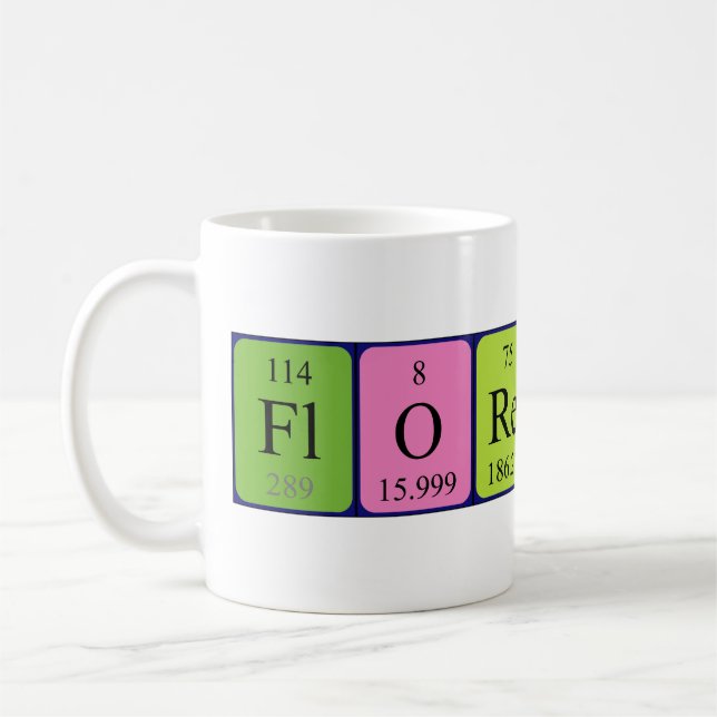 Florentina Periodisk bord namn mugg (Vänster)
