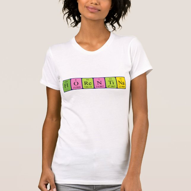 Florentina Periodisk bord namn-skjorta Tee Shirt (Framsida)