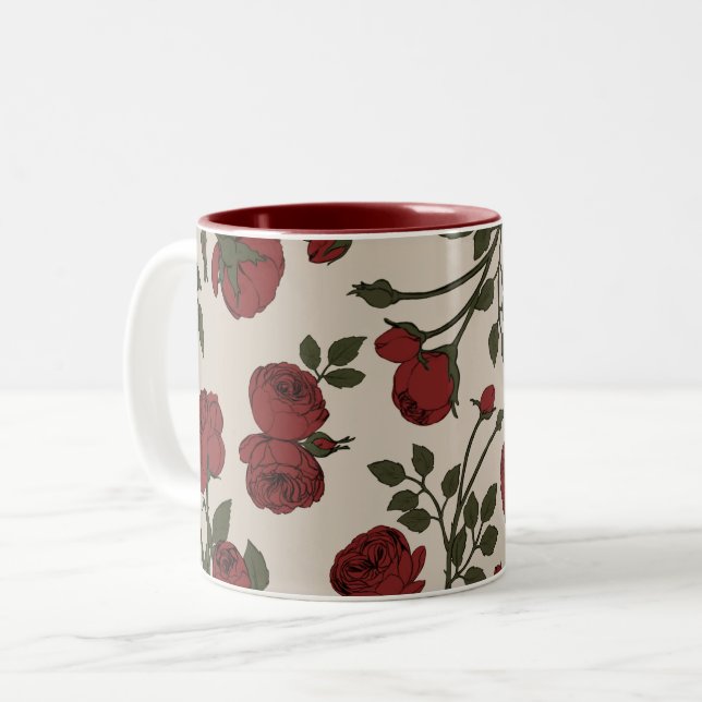 Florentina Ros Två-Tonad Mugg (Framsida vänster)