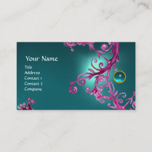 FLORENTINE BAROQUE MONOGRAM GEM blue Visitkort