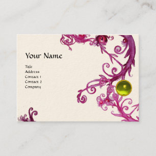 FLORENTINE BAROQUE MONOGRAM GEM gult rosa kräm Visitkort