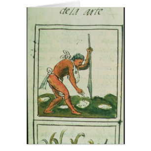 Florentine Codex av Bernardino de Sahagun Hälsningskort