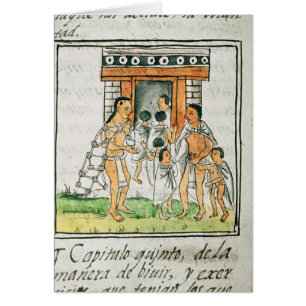 Florentine Codex av Bernardino de Sahagun Hälsningskort
