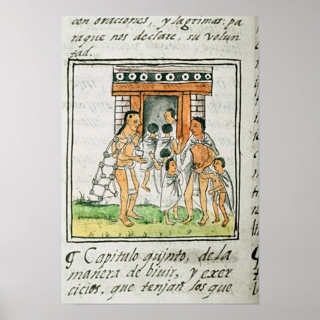 Florentine Codex" av Bernardino de Sahagun Poster (Framsidan)