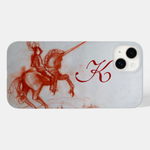 FLORENTINE KNIGHT ON HORSEBACK Sepia Monogram